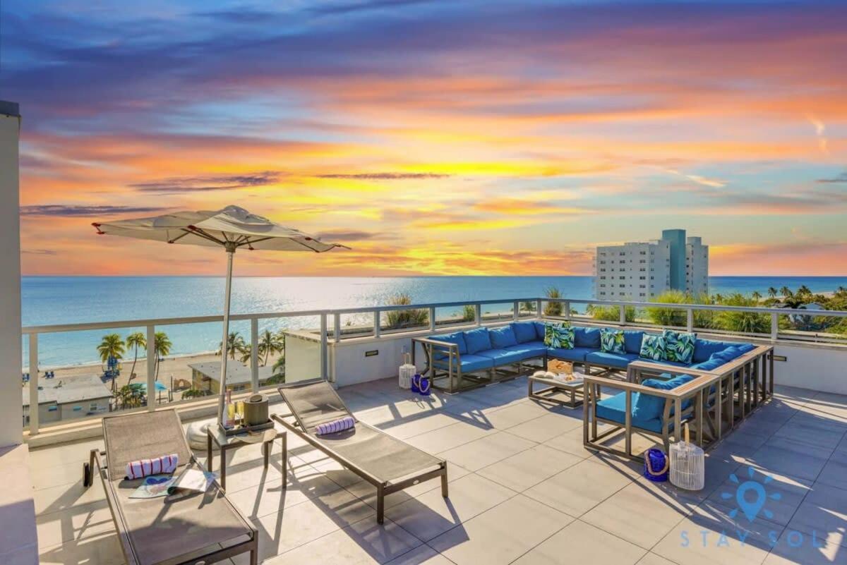 Tropical Oasis - Rooftop Pool- Near Beach - Gym هوليوود المظهر الخارجي الصورة